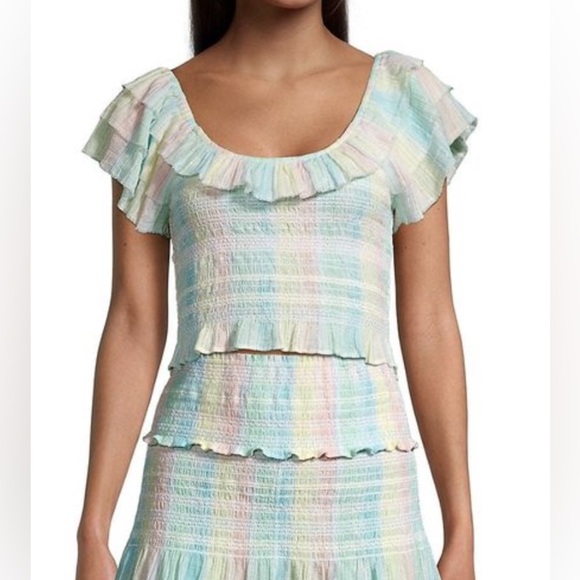 LoveShackFancy Tops - LoveShackFancy- Camilla top- Multi Horizon